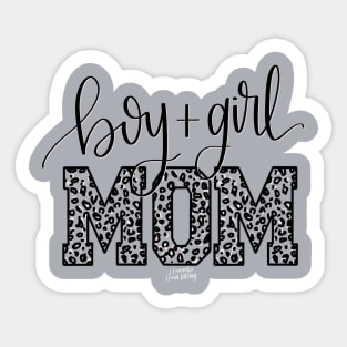 Boy and Girl Mom Sticker